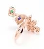 Blooming Color Stone Ring